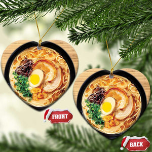 Funny Xmas Ramen Japan Food Lover Christmas Ornament TS09 Heart Ramen Print Your Wear