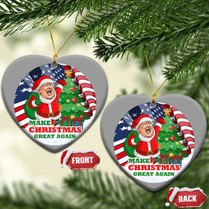 Funny Xmas Trump Christmas Ornament Santa Trump Make Christmas Great Again TS09 Heart America Flag Print Your Wear