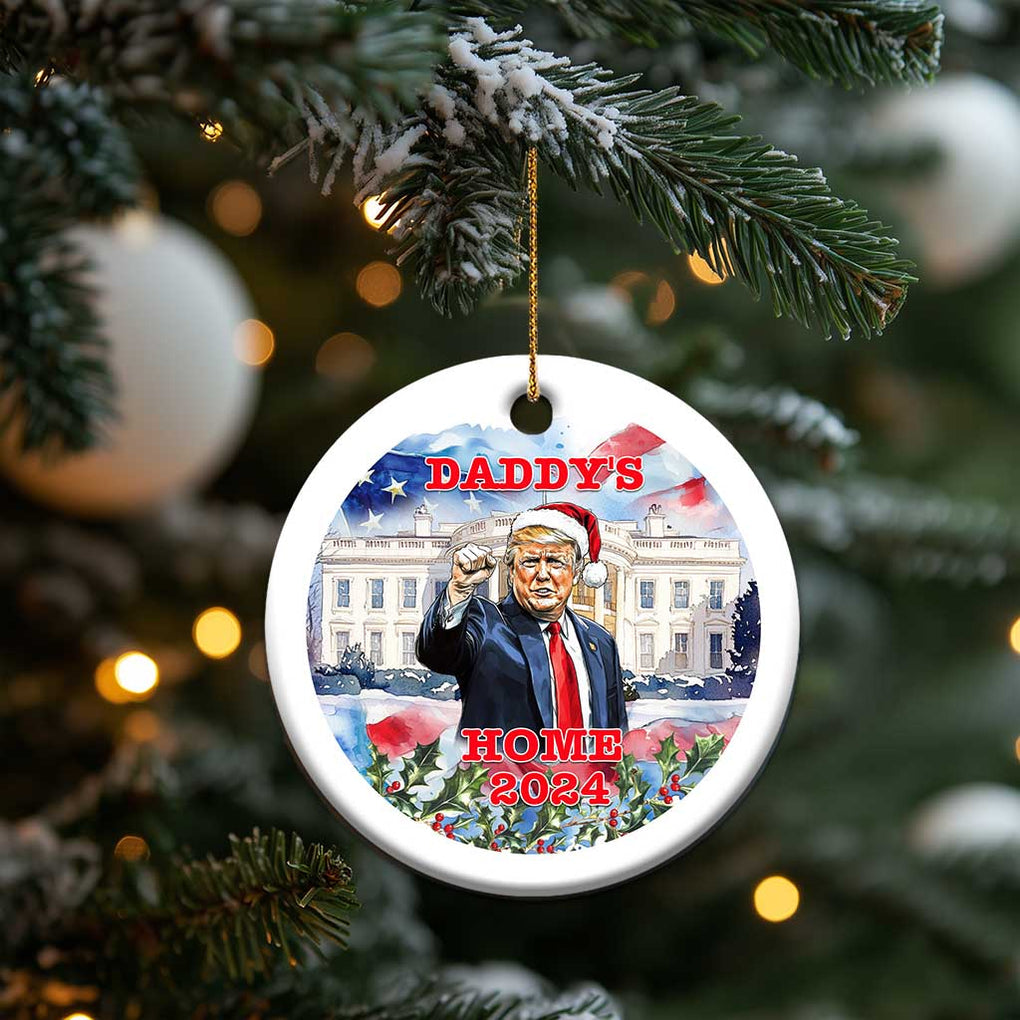 Xmas Trump Daddy's Home Christmas Ornament TS09 Print Your Wear