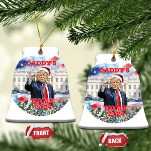 Xmas Trump Daddy's Home Christmas Ornament TS09 Bell Flake America Flag Print Your Wear