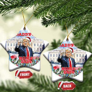 Xmas Trump Daddy's Home Christmas Ornament TS09 Star America Flag Print Your Wear