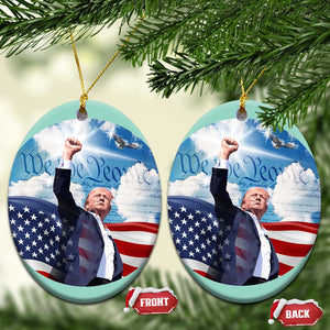 Xmas Trump Patriotic We The People Christmas Ornament TS09 Oval America Flag Print Your Wear