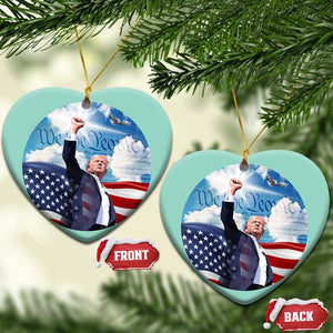 Xmas Trump Patriotic We The People Christmas Ornament TS09 Heart America Flag Print Your Wear