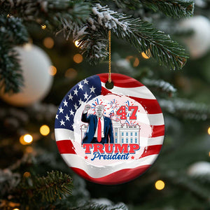 Trump 47 President Patriotic Christmas Ornament TS09 Print Your Wear