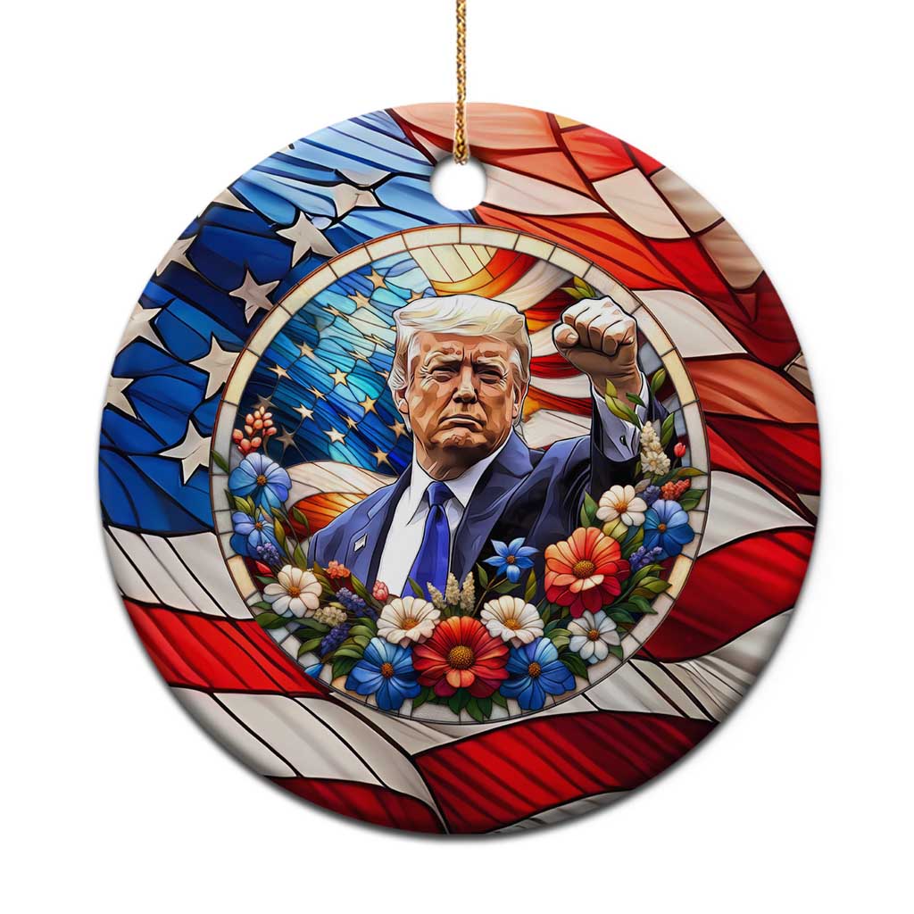 Trump 47 President America Flag Patriotic Christmas Ornament TS09 Print Your Wear