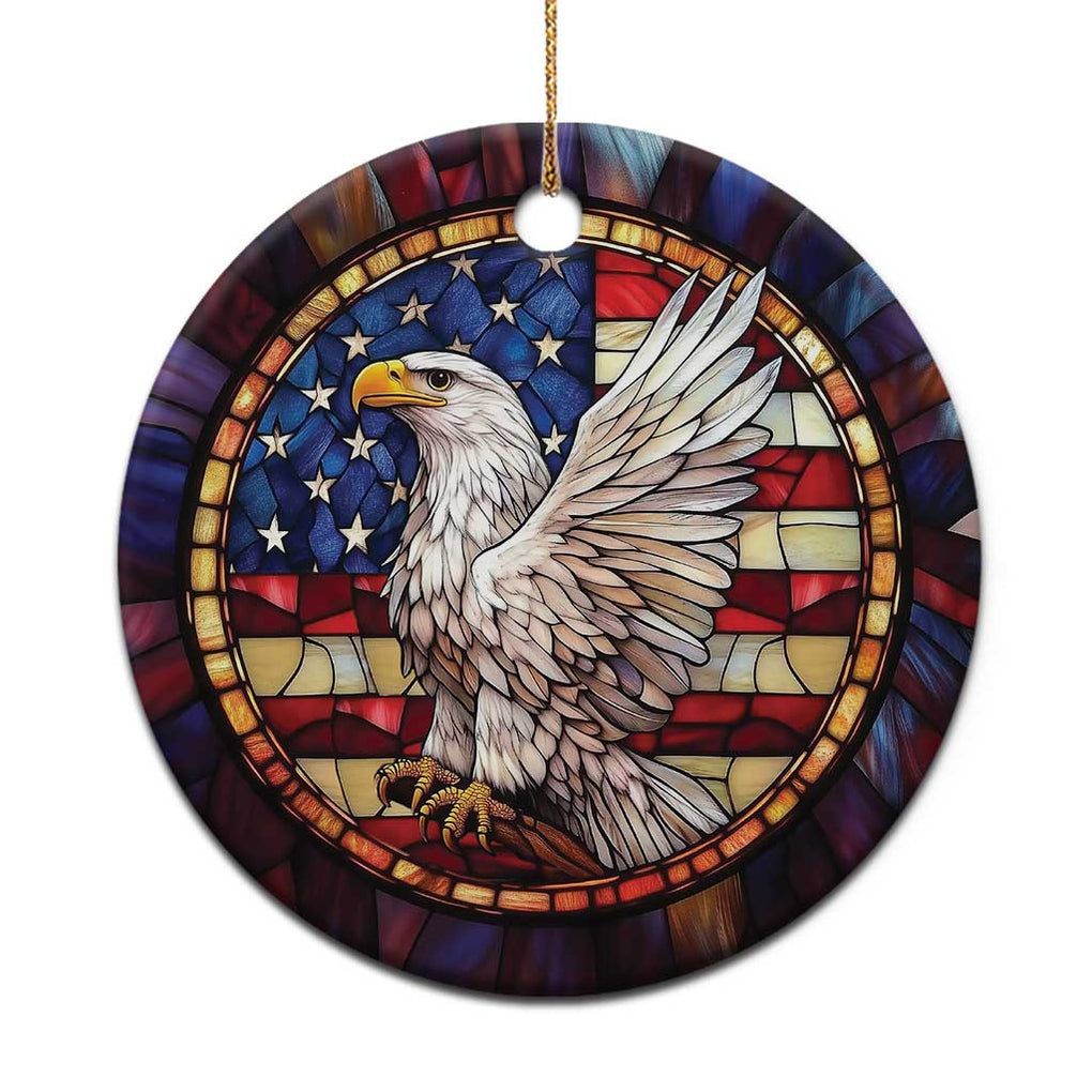 Bald Eagle American Flag Patriotic Christmas Ornament TS09 Print Your Wear