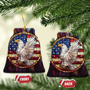 Bald Eagle American Flag Patriotic Christmas Ornament TS09 Bell Flake American Flag Print Your Wear