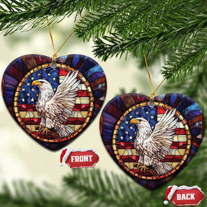 Bald Eagle American Flag Patriotic Christmas Ornament TS09 Heart American Flag Print Your Wear