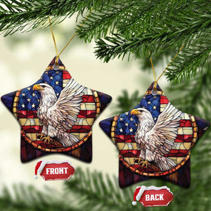 Bald Eagle American Flag Patriotic Christmas Ornament TS09 Star American Flag Print Your Wear