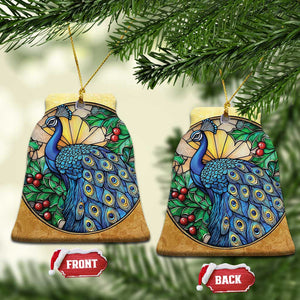 Peacock Christmas Ornament Bird Lover Aesthetic TS09 Bell Flake Gold Print Your Wear