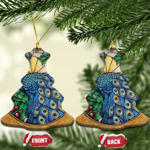 Peacock Christmas Ornament Bird Lover Aesthetic TS09 Christmas Tree Gold Print Your Wear