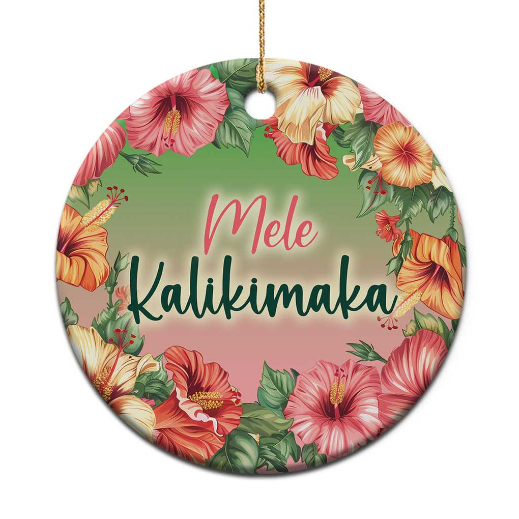 Xmas In Hawaii Christmas Ornament Mele Kalikimaka Beach Hibiscus TS09 Print Your Wear