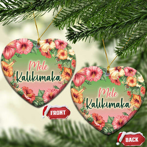 Xmas In Hawaii Christmas Ornament Mele Kalikimaka Beach Hibiscus TS09 Heart Hibiscus Print Your Wear