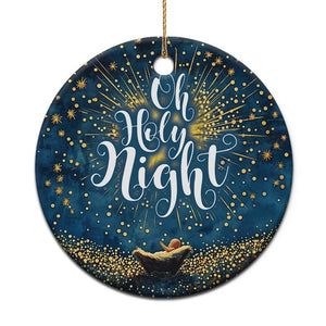 Oh Holly Night Nativity Xmas Christian Christmas Ornament TS09 Print Your Wear