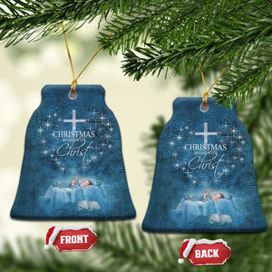 Christmas Begins With Christ Christmas Ornament TS09 Bell Flake Blue Print Your Wear