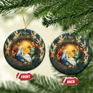 Nativity Christmas Aesthetic Christian Christmas Ornament TS09 Circle Christmas Eve Print Your Wear