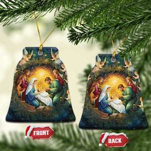 Nativity Christmas Aesthetic Christian Christmas Ornament TS09 Bell Flake Christmas Eve Print Your Wear