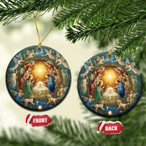 Nativity Christmas Religious Christian Gift Christmas Ornament TS09 Circle Christmas Eve Print Your Wear