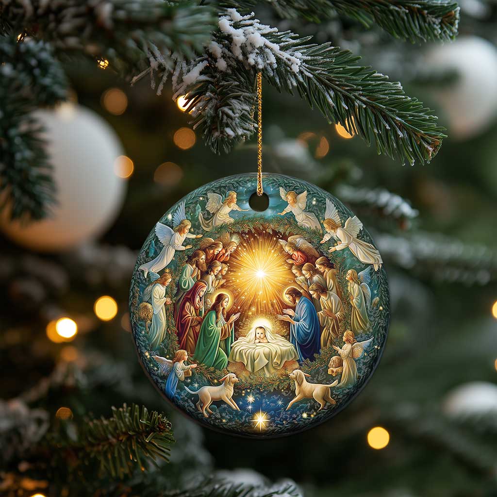 Nativity Christmas Religious Christian Gift Christmas Ornament TS09 Print Your Wear