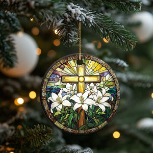 Christ Cross Christian Christmas Ornament TS09 Print Your Wear