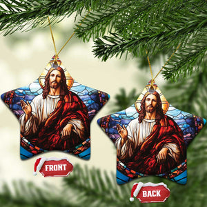 Jesus Religion Christian Christmas Ornament TS09 Star Blue Print Your Wear