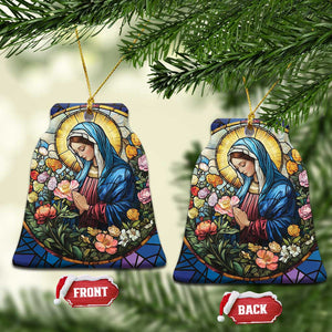 Maria Religion Christian Christmas Ornament TS09 Bell Flake Flower Print Your Wear