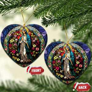 Ave Maria Religion Christian Christmas Ornament TS09 Heart Flowers Print Your Wear