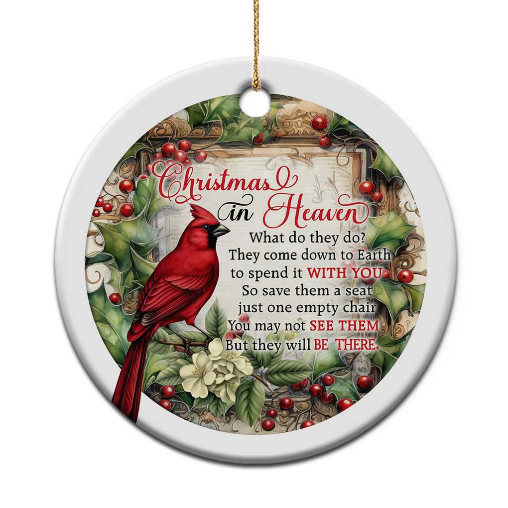 Memorial Christmas Ornament Christmas In Heaven Red Cardinal TS09 Print Your Wear