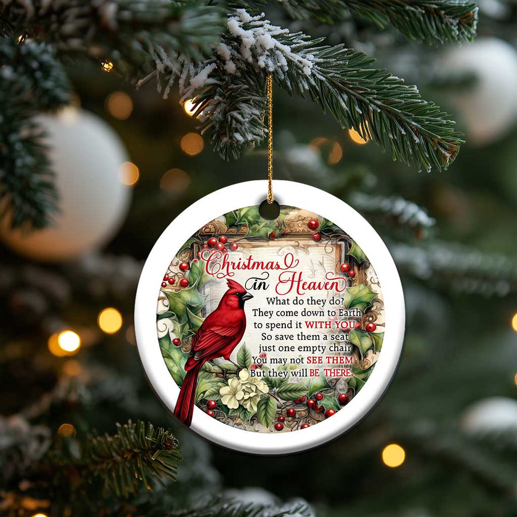 Memorial Christmas Ornament Christmas In Heaven Red Cardinal TS09 Print Your Wear