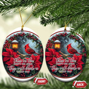 Memorial Christmas Ornament Those We Love Don't Go Away The Walk Beside Us Every Day TS09 Oval Red Print Your Wear