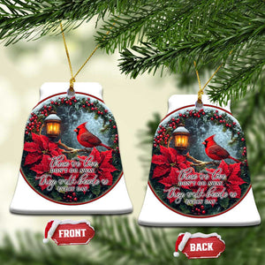 Memorial Christmas Ornament Those We Love Don't Go Away The Walk Beside Us Every Day TS09 Bell Flake Red Print Your Wear