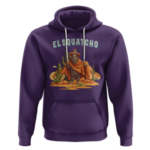 Western Bigfoot Hoodie Funny El Squatcho Poncho Mexican TS09 Purple Printyourwear