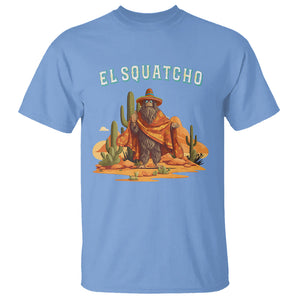 Western Bigfoot T Shirt Funny El Squatcho Poncho Mexican TS09 Carolina Blue Printyourwear