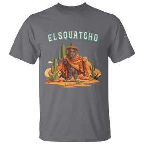 Western Bigfoot T Shirt Funny El Squatcho Poncho Mexican TS09 Charcoal Printyourwear