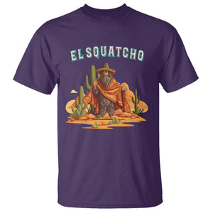 Western Bigfoot T Shirt Funny El Squatcho Poncho Mexican TS09 Purple Printyourwear