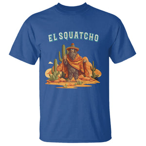 Western Bigfoot T Shirt Funny El Squatcho Poncho Mexican TS09 Royal Blue Printyourwear