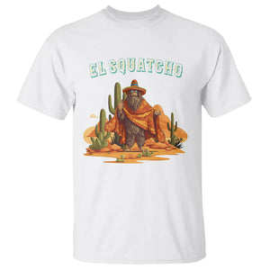 Western Bigfoot T Shirt Funny El Squatcho Poncho Mexican TS09 White Printyourwear