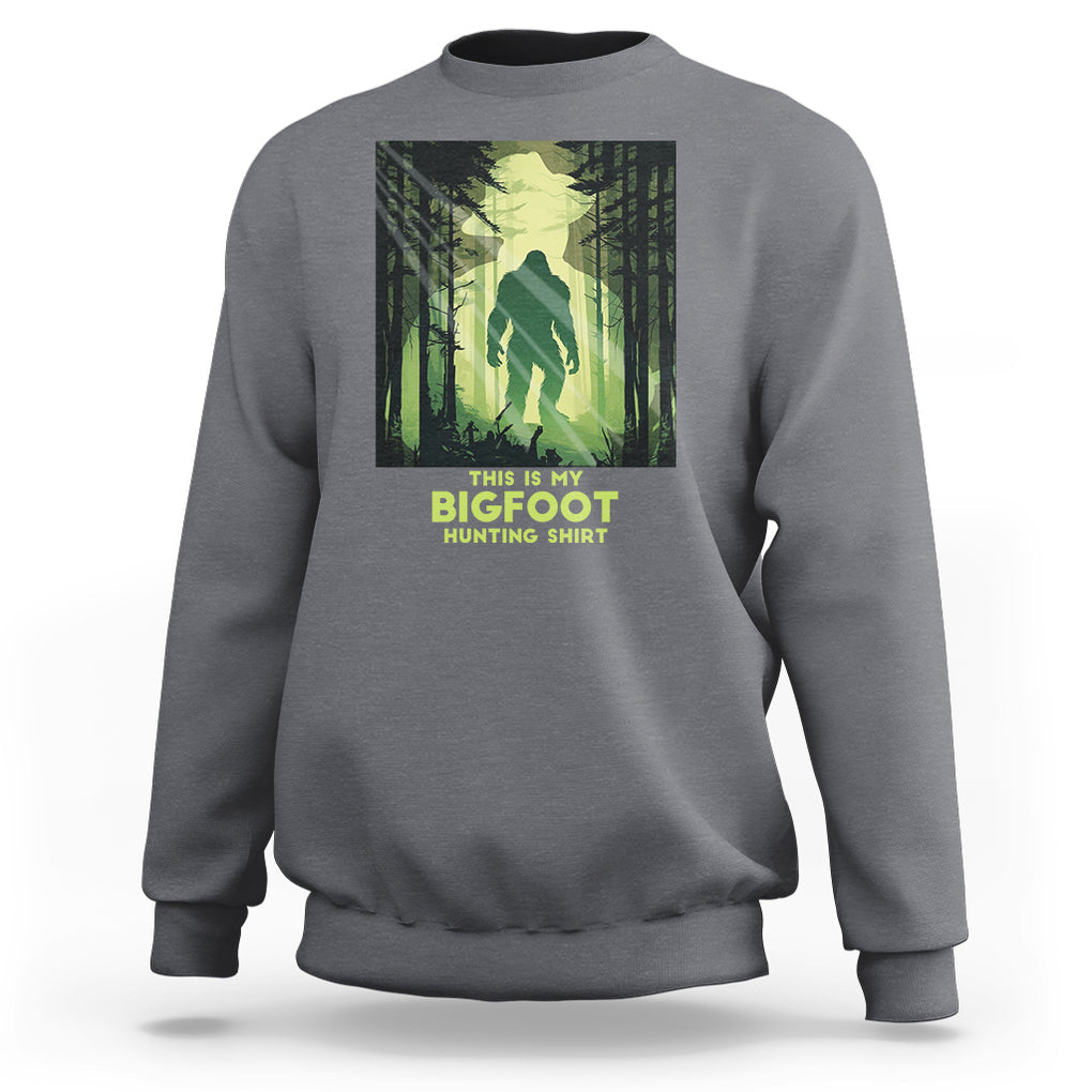 This Is My Hunting Bigfoot Sasquatch Sweatshirt TS09 Charcoal Printyourwear