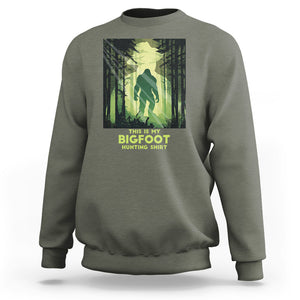 This Is My Hunting Bigfoot Sasquatch Sweatshirt TS09 Military Green Printyourwear