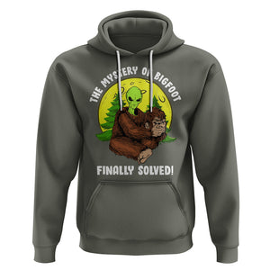 Mystery Of Bigfoot Alien Funny Real Sasquatch Hoodie TS09 Military Green Printyourwear