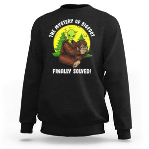 Mystery Of Bigfoot Alien Funny Real Sasquatch Sweatshirt TS09 Black Printyourwear