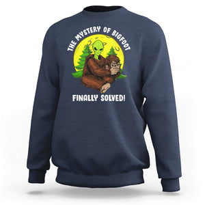 Mystery Of Bigfoot Alien Funny Real Sasquatch Sweatshirt TS09 Navy Printyourwear