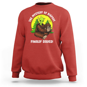 Mystery Of Bigfoot Alien Funny Real Sasquatch Sweatshirt TS09 Red Printyourwear