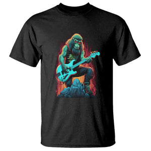 Rocking On Bigfoot Sasquatch Loves Rock And Roll T Shirt TS09 Black Printyourwear