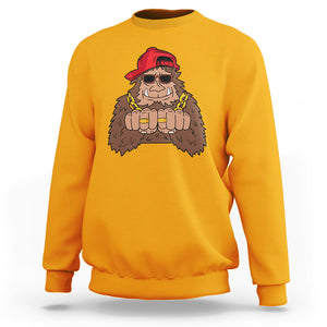 Funny Bigfoot Gangster Hip Hop Rock N Roll Sweatshirt TS09 Gold Printyourwear