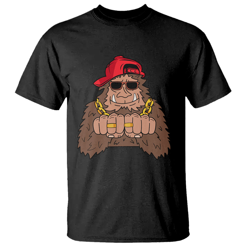 Funny Bigfoot Gangster Hip Hop Rock N Roll T Shirt TS09 Black Printyourwear