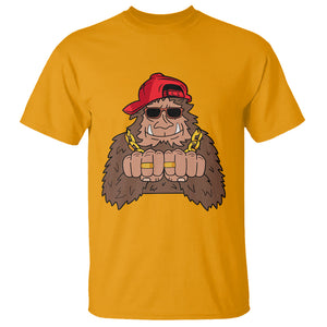 Funny Bigfoot Gangster Hip Hop Rock N Roll T Shirt TS09 Gold Printyourwear