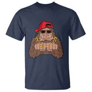 Funny Bigfoot Gangster Hip Hop Rock N Roll T Shirt TS09 Navy Printyourwear