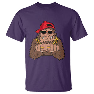 Funny Bigfoot Gangster Hip Hop Rock N Roll T Shirt TS09 Purple Printyourwear