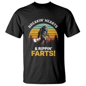 Funny Bigfoot T Shirt Breakin Hearts & Rippin Farts! Sasquatch TS09 Black Printyourwear